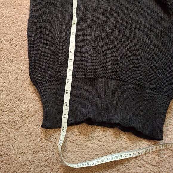Black Solid High Neck Knit Vest - Picture 4 of 5